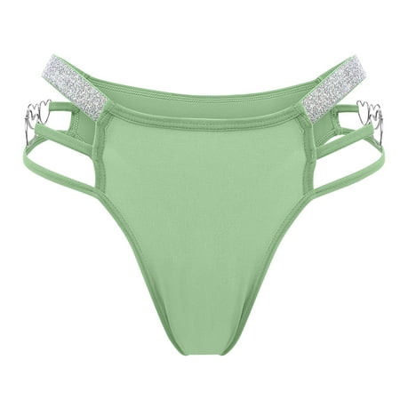 Thongs for Women Sexy Low Waist Cheeky Underwear Sexy Lace Glitter Strap G-String Thongs T-back Lingerie Panties