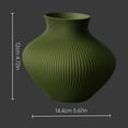 thumbnail image 2 of Minimalist Modern Ceramic Flower Vase, Sleek Matte Finish Decorative Bud Vase for Home Office, Contemporary Tabletop Centerpiece, Stylish Floral Container 5.7in x 4.7in, 2 of 2