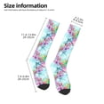 thumbnail image 5 of Fotbe Dragonfly Floral print Women's Men's Novelty Crew Socks Cotton Socks Knee High Socks for Walking,Running,Nurses,Pregnancy, 5 of 9