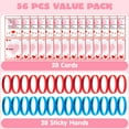 thumbnail image 2 of JOYFY 56 Pcs Valentine’s Day Silicone Bracelet with Cards, John 3:16 Rubber Bracelet Valentine Gift, Valentines Day Party Favor Supplies, Valentine Classsroom Exchange Prizes, Holiday Reward Gifts, 2 of 8