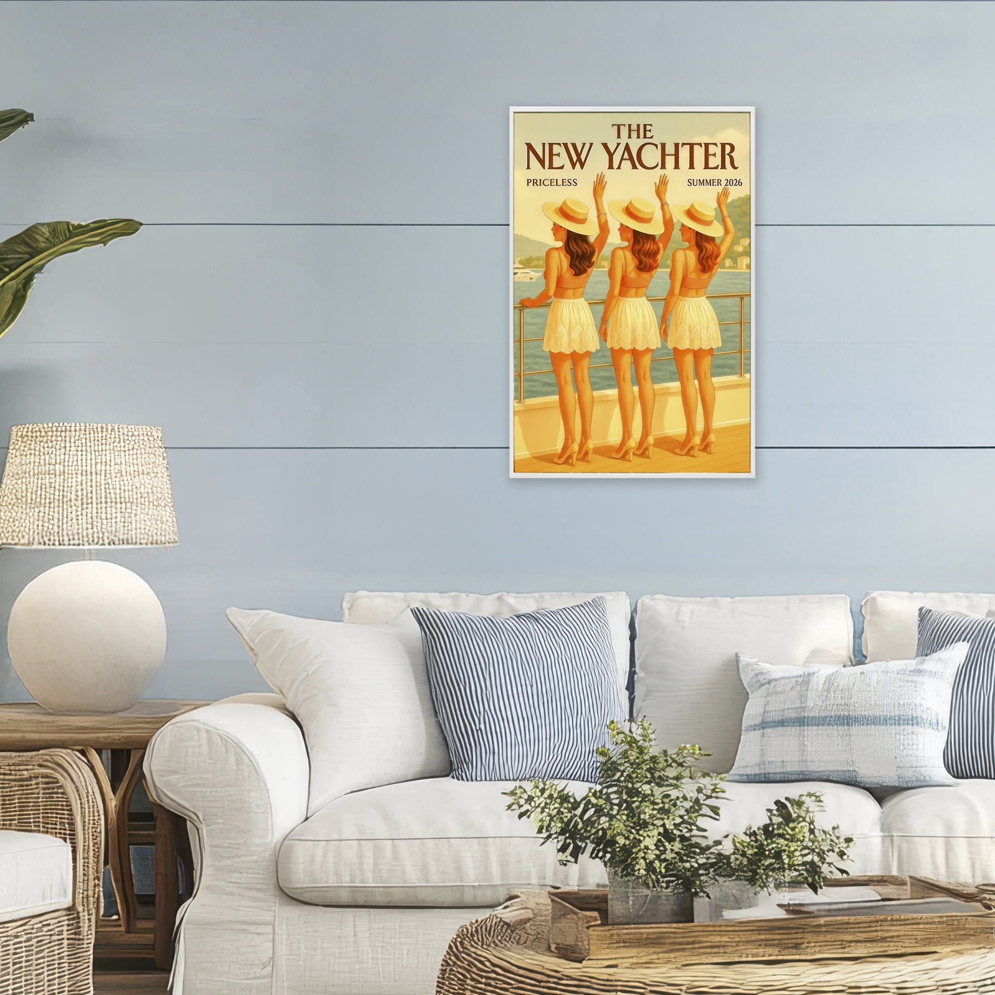 Stupell Industries Magazine Parody Fashion Trio White Framed Giclee Art, design by Grotto Studios