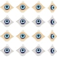 thumbnail image 2 of 1box 20pcs 2 colors Acrylic Pendants with Alloy Findings for Accessories & Light golden 28x31.5x6mm Hole: 2.5mm 10pc/color, 2 of 9