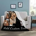 thumbnail image 4 of AISENIN Personalized Picture Text Blankets Custom Blankets for Boyfriend Girlfriend Gifts Christmas Birthday Wedding 9 Photo Collage, 4 of 5