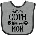 thumbnail image 3 of Inktastic Future Goth Like My Mom with Skulls Boys or Girls Baby Bib, 3 of 4