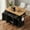54"Black, variant on HICOMILA Large Kitchen Island with Storage, Rolling Island with Extendable Dining Table, Spice Rack, Grey