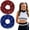 red & blue, variant on Navy Blue Scrunchies for Thin Thick Hair Ties for Girls Stuff for Womens Blue Sequins Hair Pieces Ponytail Holders for Braids Glitter Rhinestone Cheerleader Scrunchie 2 count
