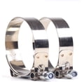 thumbnail image 1 of 2PCS 1.5inch 44mm - 51mm Stainless Steel T-Bolt Clamps Turbo Intake Intercooler Clamp, 1 of 6