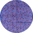 thumbnail image 1 of Ahgly Company Indoor Round Abstract Purple Modern Area Rugs, 3' Round, 1 of 4