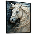 thumbnail image 2 of Designart "Enchanted Unicorn With Magical Hair I" Unicorns Floater Framed Wall Art Living Room, 2 of 5