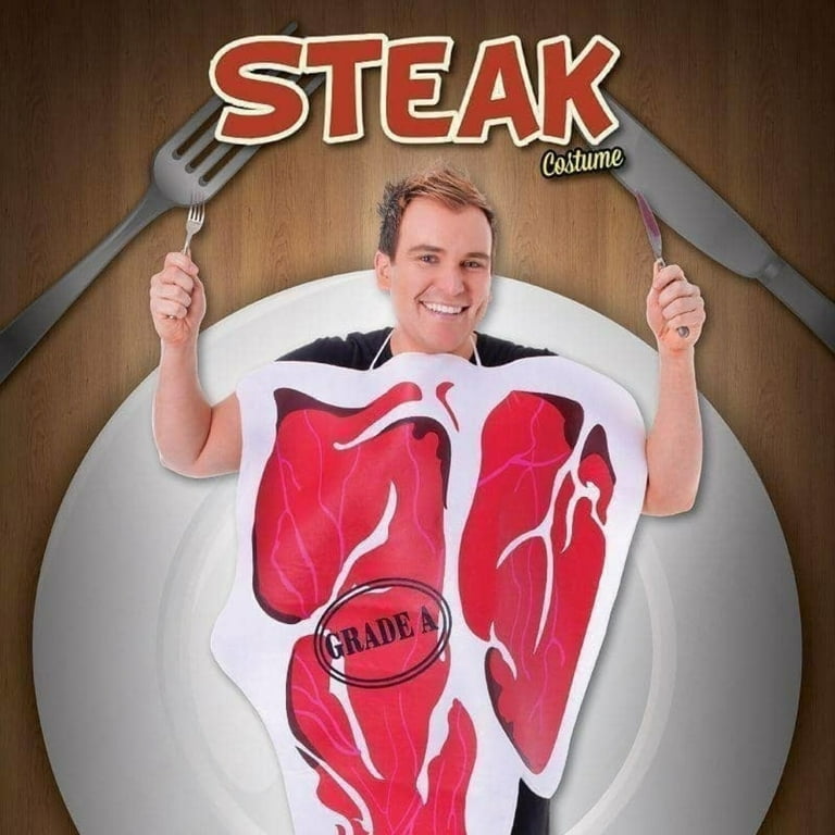Mens Steak Adult Costume Male Chest Size 44 Mens Steak Adult Costume Male Chest Size 44