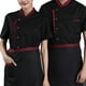 thumbnail image 4 of Minnieouse Chef de manga corta para hombres, suministros de comida, uniforme de catering, conjunto de verano, panadería, ropa de trabajo Unisex, Camisetas Negro 2XL Minnieouse AP011130-04, 4 of 6