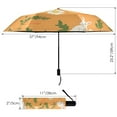 thumbnail image 3 of Compact Sun Umbrella Windproof Travel Umbrellas for Rain Strong Portable UV Protection Rabbit and Carrot, 3 of 8