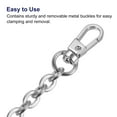 thumbnail image 4 of Uxcell 43"x0.24" Purse Chain Strap, 2Pack Purse Handle Shoulder Bag Replacement Strap(Silver), 4 of 5