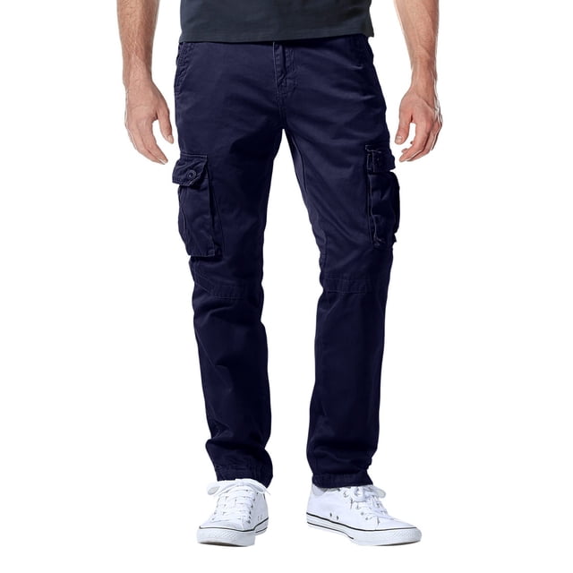 Pantalones Cargo Match para Hombre Casual en Púrpura Azulado