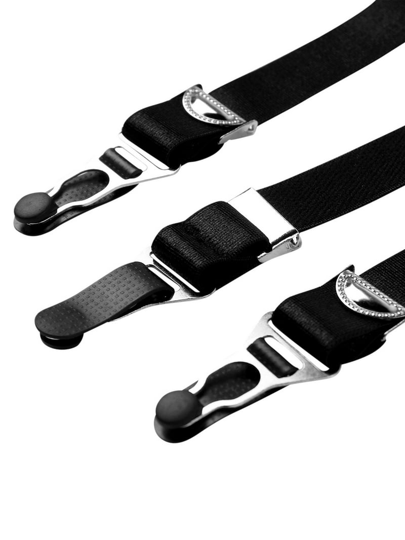 Women's Plus Size Lace Garter Belt with 6 Straps Metal Clip for Thigh High  Stockings