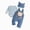 Light Blue, variant on TOWED22 Newborn Baby Boy Fall Winter Clothes Cute Animal Embroidery Stripe Long Sleeve Romper Suspender Pants Hat 3Pcs Set Cute Coming Home Outfit,Light Blue,0-3 M
