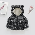 thumbnail image 2 of Godderr Boys Girls Winter Down Coats for Kids Baby ,1-7T Toddler Down Cotton Windproof Warm Winter Puffer Coats with Cute Printed Ears Hooded Down Outerwear, 2 of 7