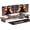 Walnut, variant on Dual Monitor Stand Riser, 39 Inch Large Wood Monitor Stands for 2 Monitors, Desk Monitor Riser for Computer/Laptop/Printer/TV, Stand Riser up to 220 lbs