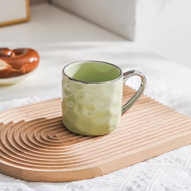 Elegante juego de tazas de cerámica con temática color crema: paquete de 4, perfecto for el desayuno o for uso en pareja, 400 ml cada una
