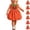 Orange-2, variant on YUNLIUU Toddler Girl Pumpkin Dress Sleeveless Pumpkin Outfit Kids Dress up Halloween,1-2 Years,Orange