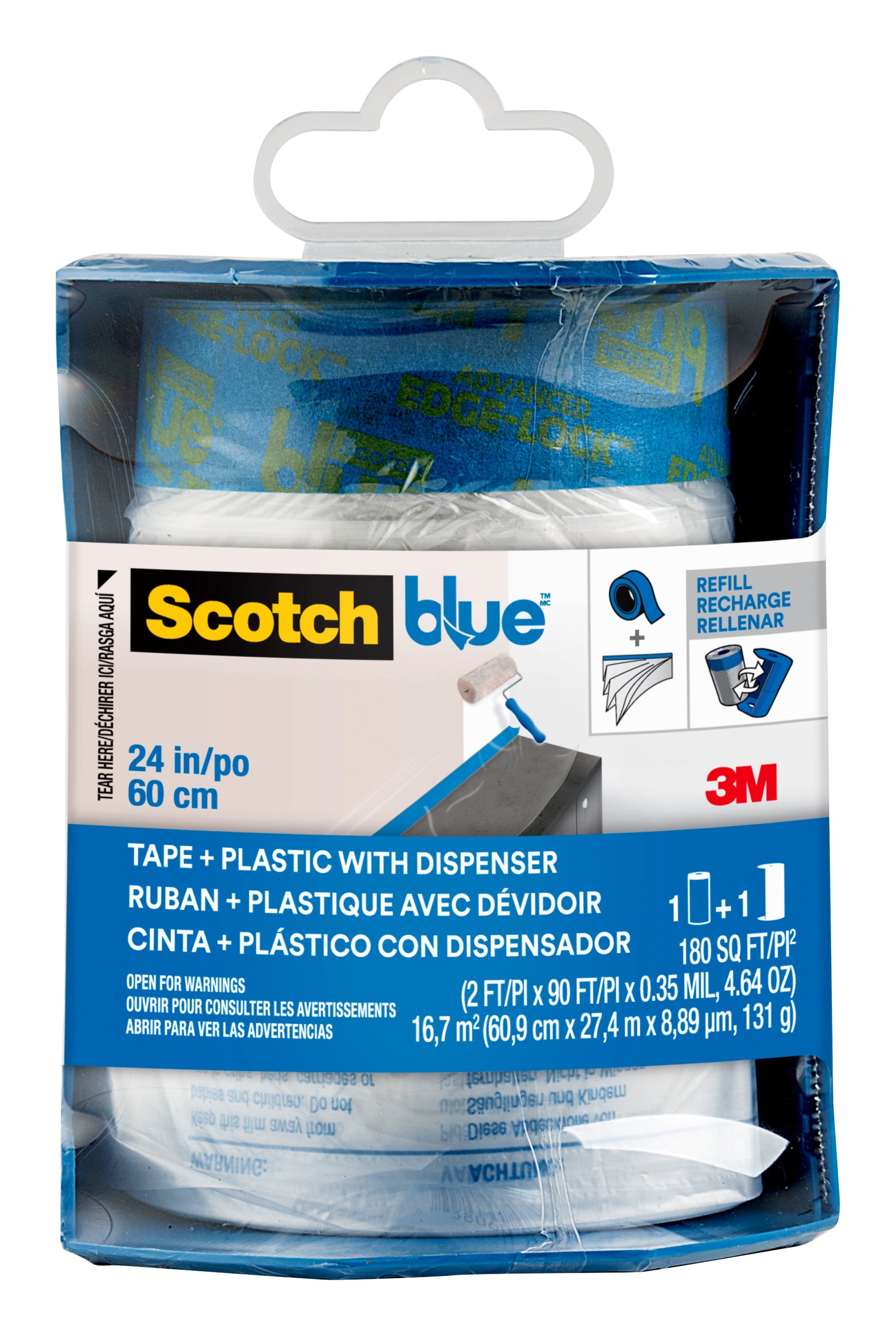 3M ScotchBlue Multi Surface Painter's Tape + Plastic Film with