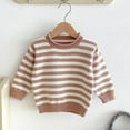 thumbnail image 5 of Kiijoy Newborn Girls Striped Casual Sweater Knit Long Sleeve Crew Neck Soft Warm Pullover, 5 of 6