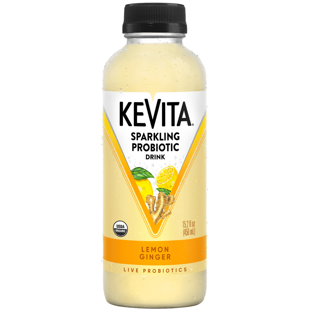KeVita Lemon Ginger Sparkling Probiotic Drink, 15.2 oz