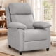 thumbnail image 1 of Korser Sillón Reclinable Push Back Con Bolsillos,Pequeño Para Espacios Reducidos,Lino,Gris Claro, 1 of 7