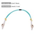 thumbnail image 2 of Unique Bargains 0.2 Meters 0.6Ft Fiber Patch Cable Multimode LC-LC OM4 LSZH Fiber Optic Jumper Green For Network Transceiver 1Pcs, 2 of 6
