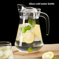 thumbnail image 5 of CHUNTIAN Glass Pitcher with Lid, High Borosilicate Glass,Hot/Cold Water Jug and Juice and Iced Tea Beverage Carafe (1600ml), 5 of 9