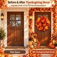 thumbnail image 6 of PYURTEP Fall Wreaths for Front Door, Artificial Maple Leaf Wreath, Thanksgiving Harvest Fall Decor for Wall Window, 16.54 inch, 6 of 7