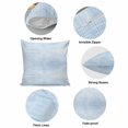 thumbnail image 7 of Throw Pillow Covers 20x20 Inch, Sky Blue Decorative Pillow Cases for Couch Sofa Bed, Vintage Solid Color Modern Minimalist Distressed Cotton Linen Square Home Decor Pillowcases with Hidden Zipper, 7 of 7