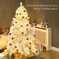 thumbnail image 2 of HOMCOM 6ft Tall Prelit Artificial Christmas Tree Holiday Décor with 638 Branches, 220 Warm White LED Lights, Auto Open, White, 2 of 10