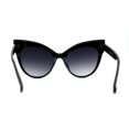 thumbnail image 4 of Iconic Oversize Horned Cat Eye Plastic Sunglasses Black Smoke, 4 of 4