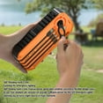 thumbnail image 4 of Power Bank, Hand Crank 20000mAh LED Light 4 Cables Compass Spirit Level Solar Power Bank  for Travel Orange,Black, 4 of 7