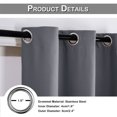 thumbnail image 6 of Lapalife Blackout Curtains Extra Long for Living Room, 144" High Room Curtain Drapes Grommet Black Out Curtains, Gray, 1 Panel, 6 of 7