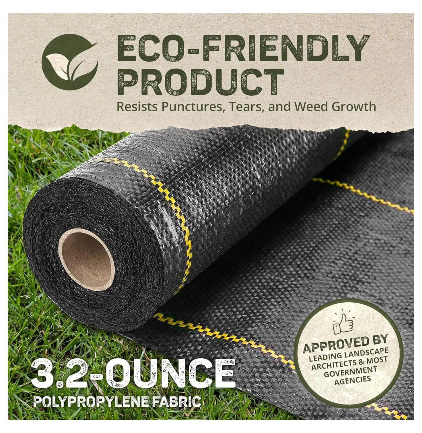 Heavy Duty Weed Barrier Fabric XYT 3x200-FT 3.2-oz For Garden Greenhouse Landscape Protection Ground Cover