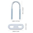 thumbnail image 3 of Miangastore 6 Pcs Boulons en U Boulons en U en Acier Inoxydable Boulons Ronds en U Boulons en Forme de U Pinces pour Tube en U Boulons pour Quincaillerie Automobiles Marines Remorque, 3 of 9