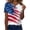 White(American Flag Stars Striped), variant on Iaqnaocc American Flag Womens Tops 4th Of July Summer Button Down V Neck Vintage Shirts Patriotic American Flag Stars July 4th Celebration Short Sleeve Tee Tops Blue XXXL