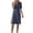 *Navy, variant on ClodeEU Women's Linen Blend Shirt Dress,V Neck Short Sleeve Button Up Split Dress,Casual Knee Length Dress Blue,Womens Plus XL