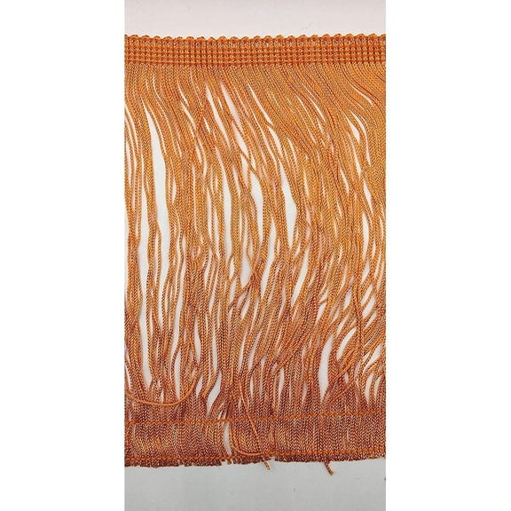 Trimplace Orange 9" Rayon Chainette Fringe