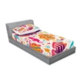 thumbnail image 2 of Ambesonne Cartoon Fitted Sheet & Pillow Sham Set, Underwater Fish, Twin, Multicolor, 2 of 2