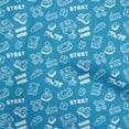 thumbnail image 1 of oneOone Velvet Medium Blue Fabric Game Video Game Doodle Craft Projects Decor Fabric Printed By The Yard 58 Inch Wide, 1 of 4