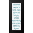 thumbnail image 2 of Greene, Taylor 11x24 Black Modern Framed Museum Art Print Titled - USE KIND WORDS, 2 of 5