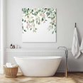 thumbnail image 3 of Teal Summer Eucalyptus Leaves Wall Art Painting on Canvas, Watercolor Spring Botanical Canvas Art Home Prints Wall Art Framed Modern Artwork for Living Room Bedroom Wall Decor 8x8in, 3 of 9