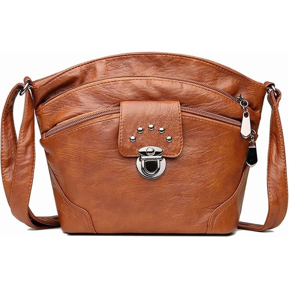 KXF PU Leather Cross Body Bag Women Small Handbag for Women Ladies Multi-pocket Shoulder Bags for Daily Use