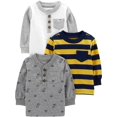 thumbnail image 1 of Shirts Simple Joys by Carter's Boys Boys, paquete de 3 unidades, manga larga, 3T, 1 of 4