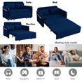 Muumblus 54" Pull Out Sleeper Sofa, Modern Velvet Convertible Loveseat