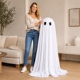 thumbnail image 6 of Halloween Decorations Spooky Ghost | Indoor Spooky Ghost LED Lights Tabletop Decor DIY Assembly Sturdy Fabric Ghost Mantel Decor Black, 6 of 8