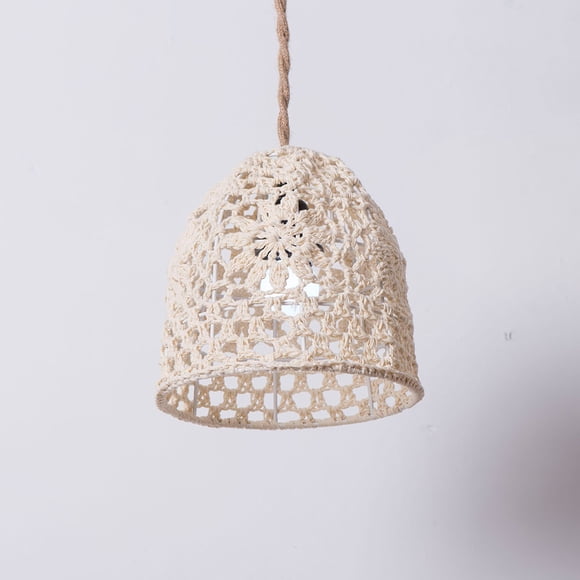 HEALEEP Pantalla De Bohemia Tejida En Beige Para Colgante Y Decorativa
